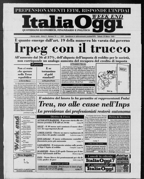 Italia oggi : quotidiano di economia finanza e politica